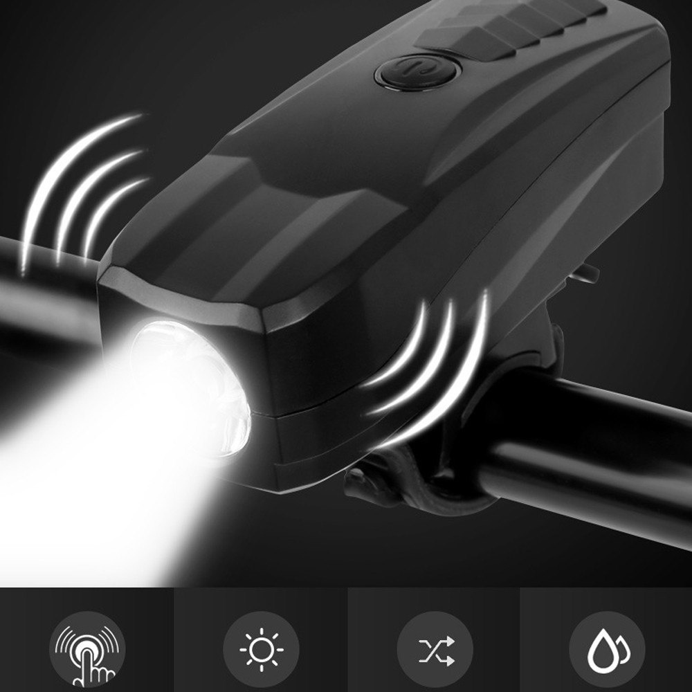 Lampu Alarm Klakson Sepeda Waterproof Anti Theft - SJ-10530 - Black