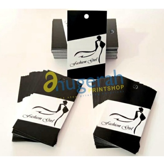 Hangtag - Hang Tag Label Produk - Label Merk Pricetag 1 Sisi Art Carton 260 gr Murah Custom