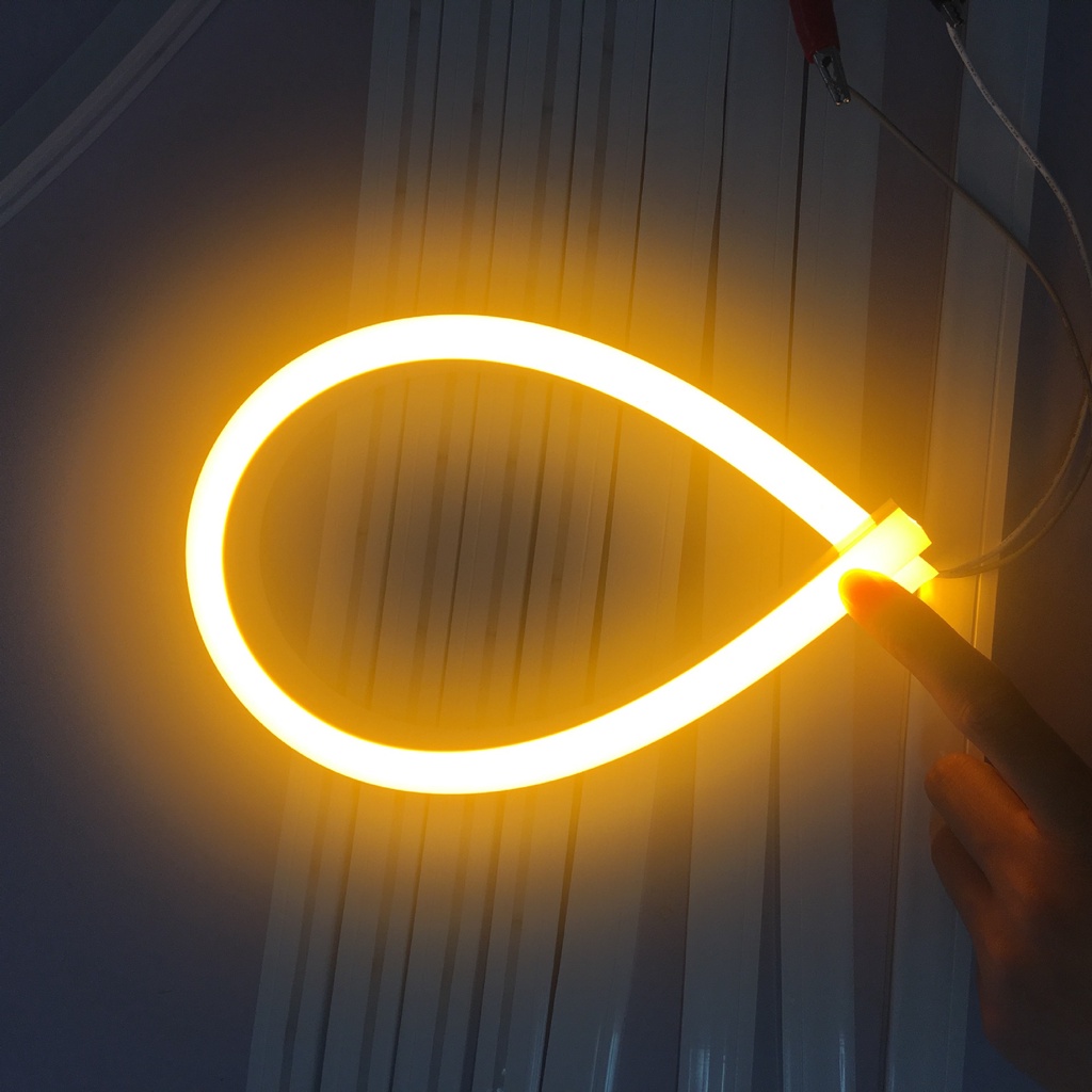 LAMPU ALIS MOTOR LED 30CM 45CM 60CM12V DRL PLEKSIBLE NON BINTIK [ 1 biji ] NMAX,AEROX,LEXY,PCX,BEAT,VARIO,MIO,DLL-WARM WHITE