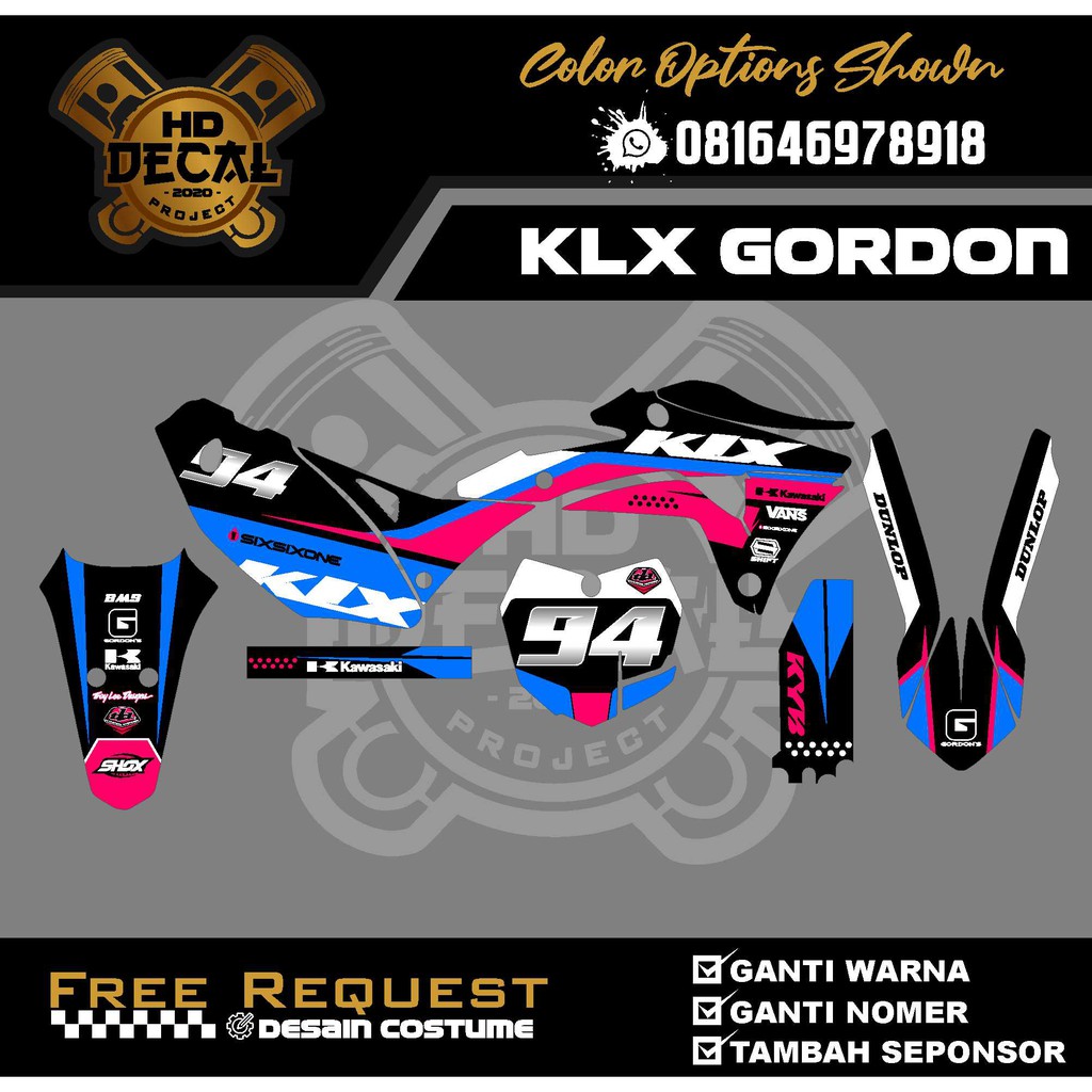 Decal KLX Gordon Decal klx bf /dtracker/klx150/gordon Full Body Design Custom