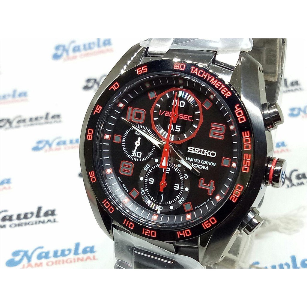 Seiko Criteria SNDD41P1 Quartz Chronograph Black - Jam Tangan Pria SNDD41