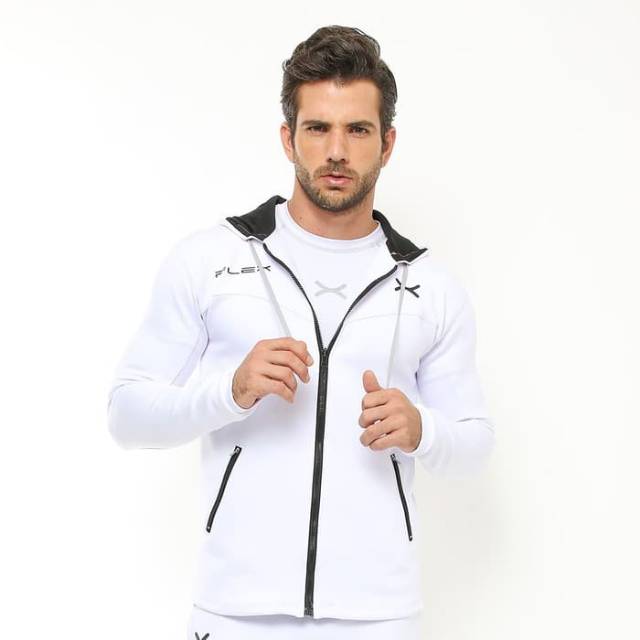 FJS-002PT Jaket sport fitness FLEX putih