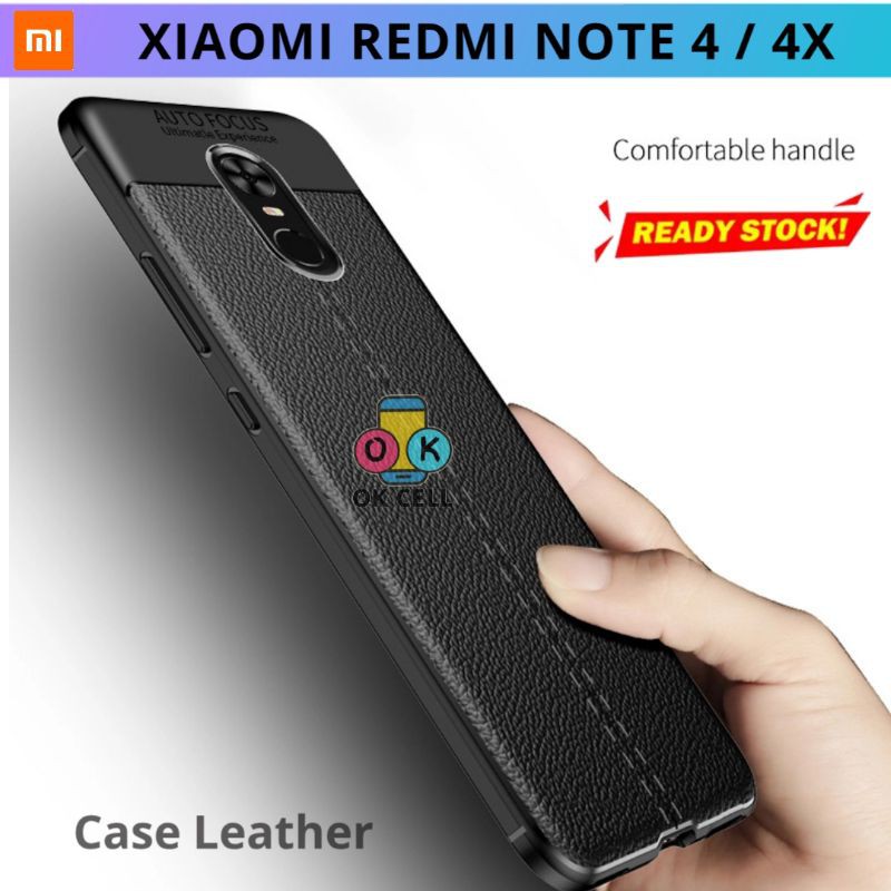 Xiaomi Redmi Note 4 / 4X Soft Case Leather Cover - Softcase Autofocus Redmi Note 4.4X Silikon Slim