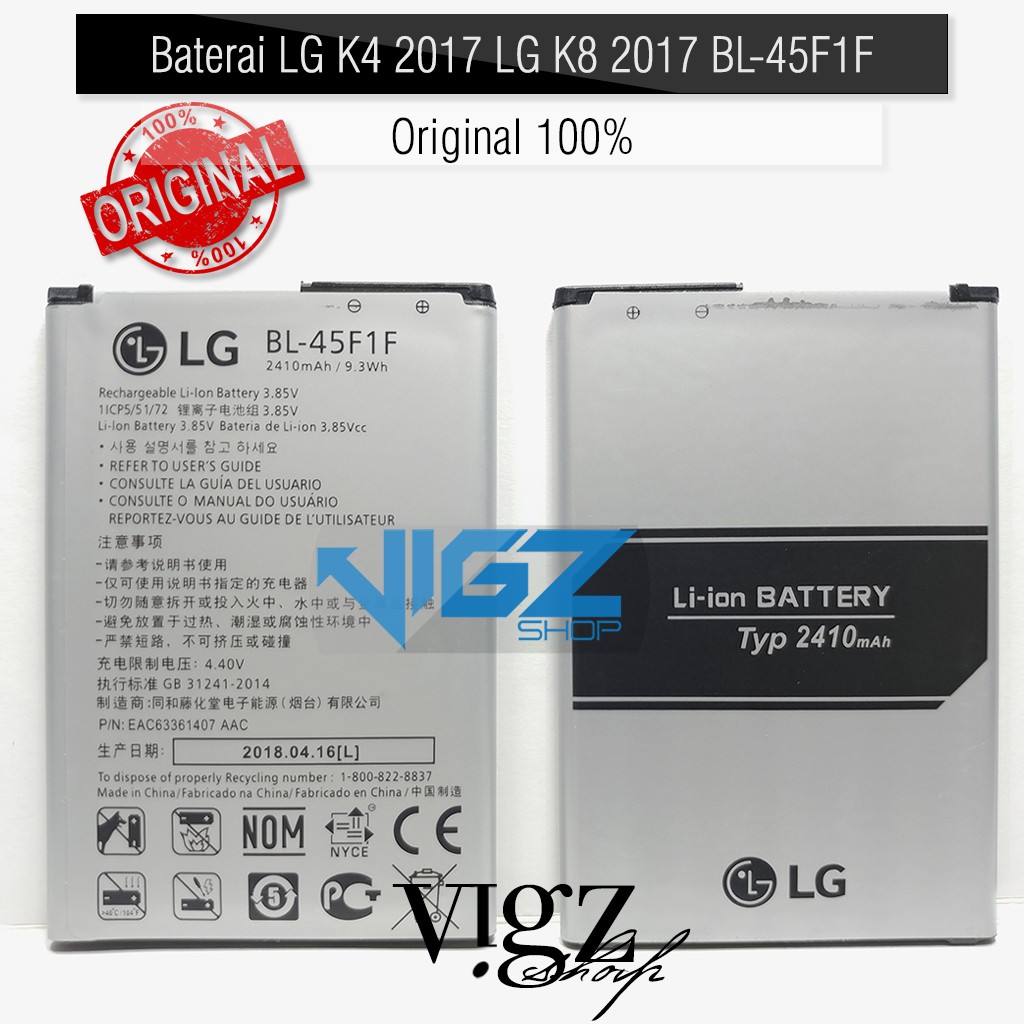 Baterai LG K4 2017 LG K8 2017 K3 2017 BL-45F1F Original 100%