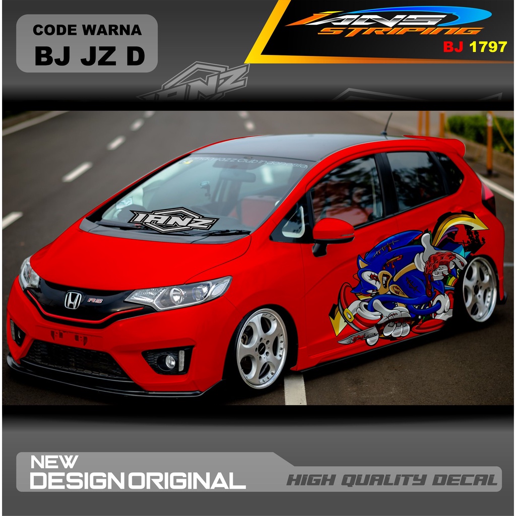 STICKER DECAL MOBIL HONDA JAZZ MOBIL AGYA AYLA AVANZA DLL / STIKER VARIASI MOBIL / DECAL STIKER MOBIL