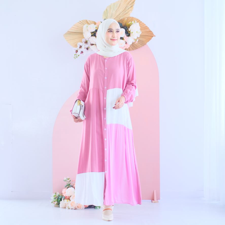 (AMD) GAMIS YUANA MAXI BUSUI DRESS WANITA RAYON