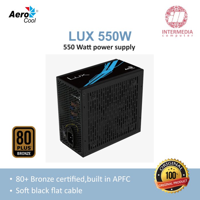 PSU Power Supply Aerocool LUX 550W 80+ Bronze