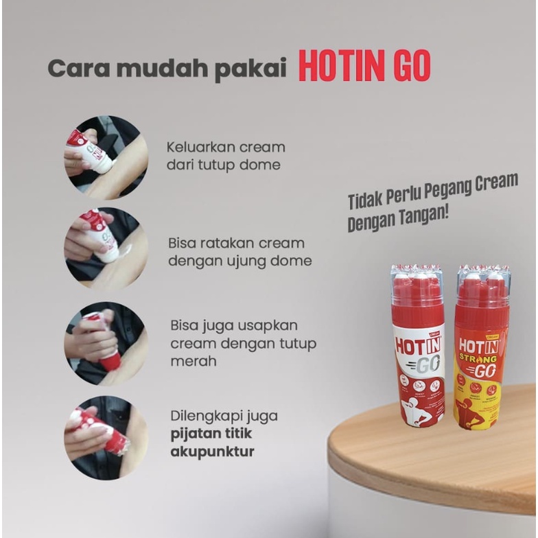 ASLI Hot In HOTIN GO Cream 100 Gram dengan Roll On dan Alat Pijat Strong Original VITAMIN KU