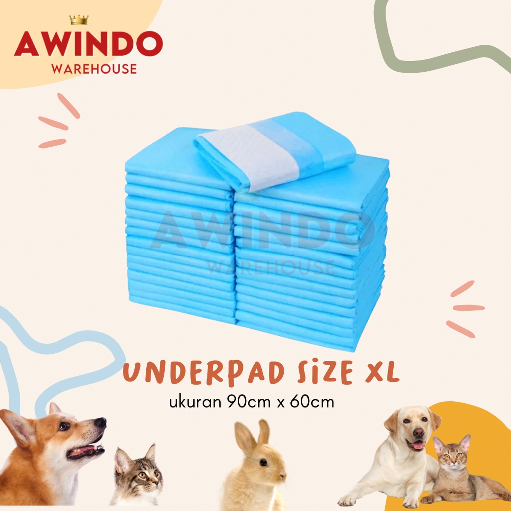 UNDERPAD SIZE XL - Alas Pipis Pup Underpad Kucing Anjing Perlak Tatakan Pet Toilet Portable