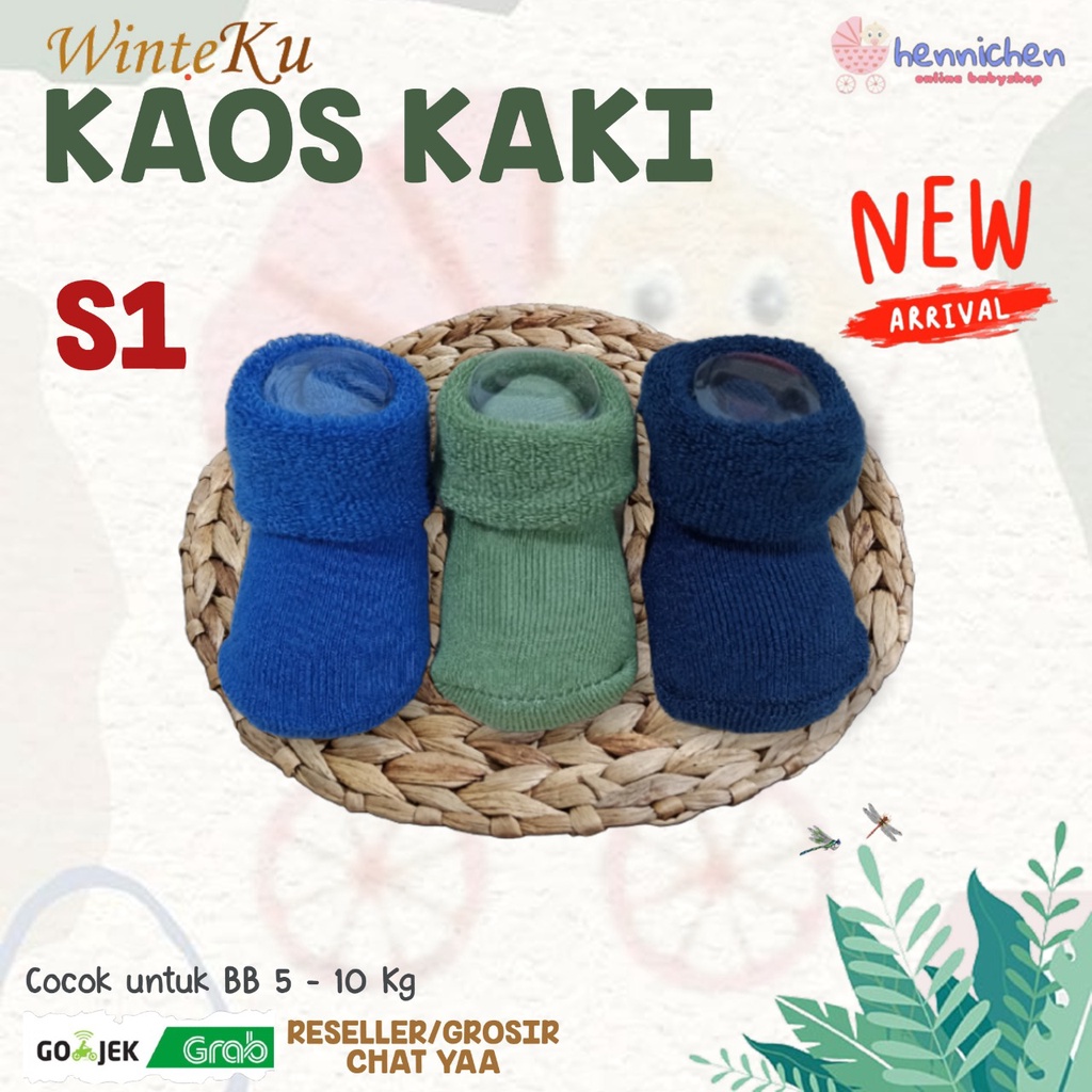 BABY SOCKS PREMIUM WINTEKU KAOS KAKI BAYI HANGAT ISI 3 PASANG