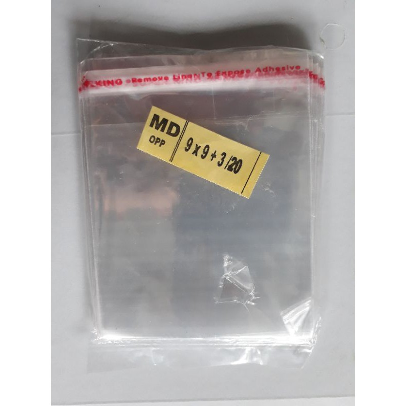 

Plastik OPP Seal Ukuran 9x9 100 Lembar / Plastik OPP Lem Ukuran 9x9