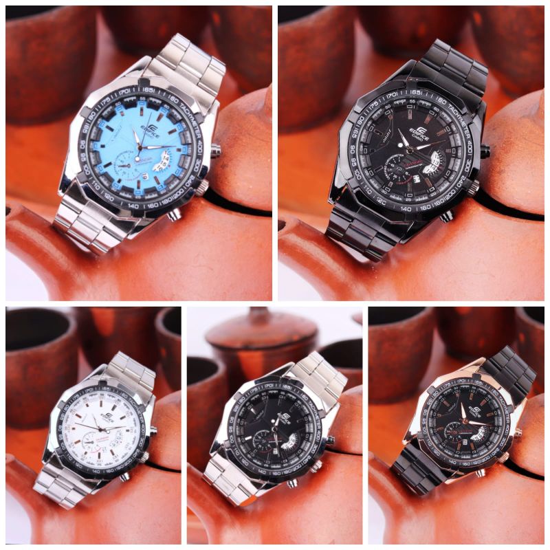 Jam Tangan_Edfice_S001 Fngeen Jam Tangan Casio Edfice Rantai Stainliss Pria Bisa COD