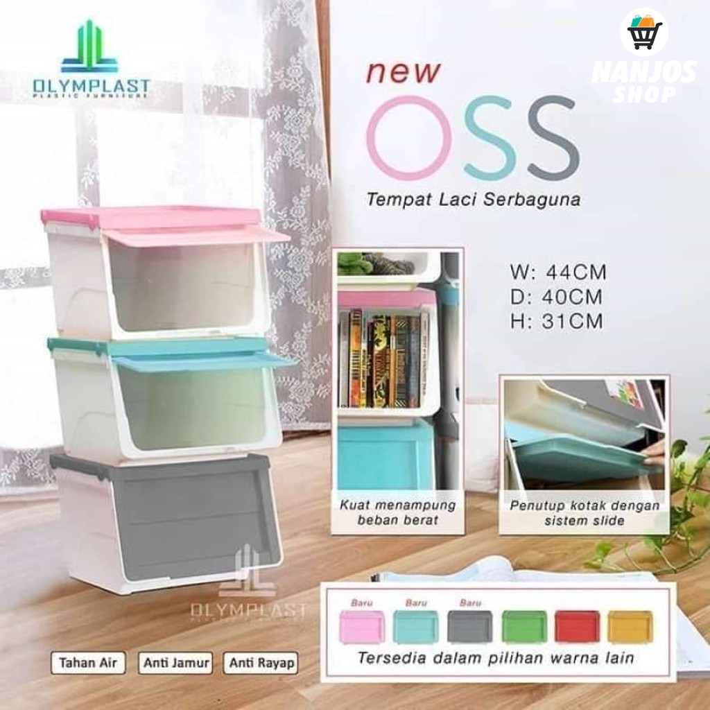 [FREE ONGKIR &amp; BISA COD] Olymplast Rak Kotak Penyimpanan OSS / Rak Serbaguna Storage Solution / Laci Penyimpanan OSS