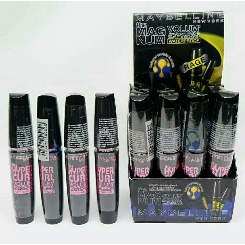 Mascara Hypercurl Maybelline Black - Maskara Waterproof