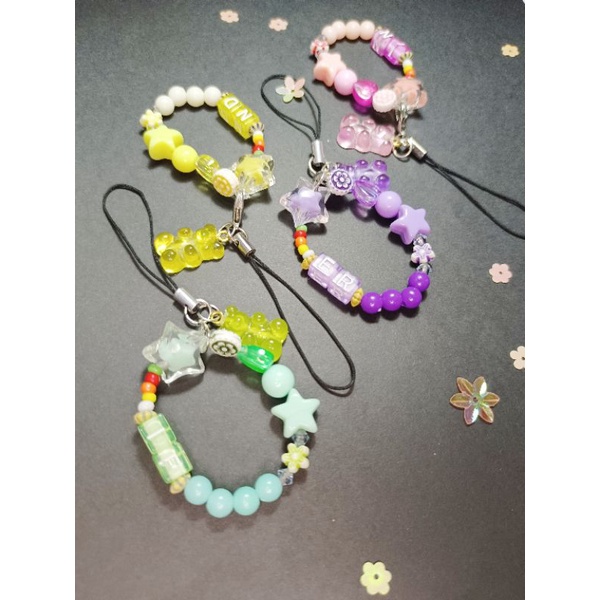 phone beads charm / gantungan hp / gantungan hp mini (custom 2 huruf)