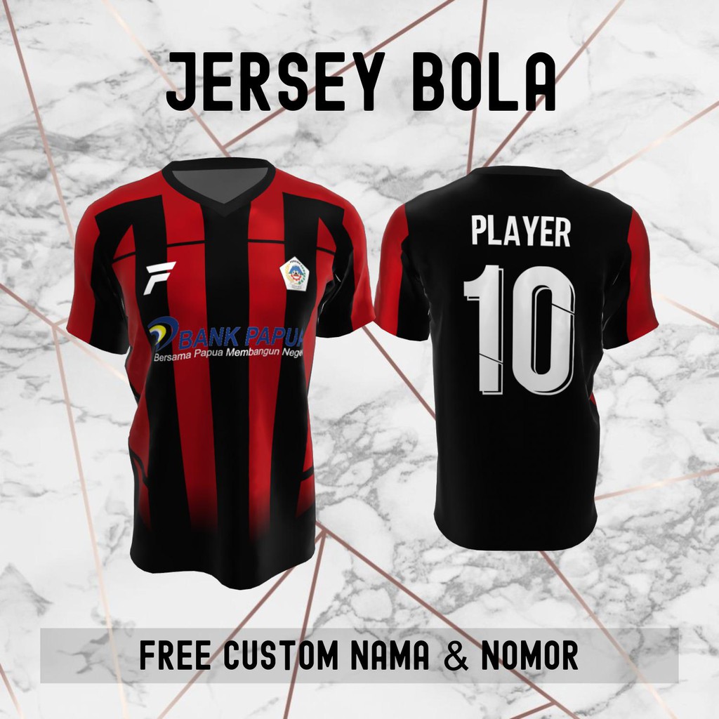 Jersey Persiwa Wamena Klub Bola Baju Kaos Custom Nama dan Nomor Punggung - 298