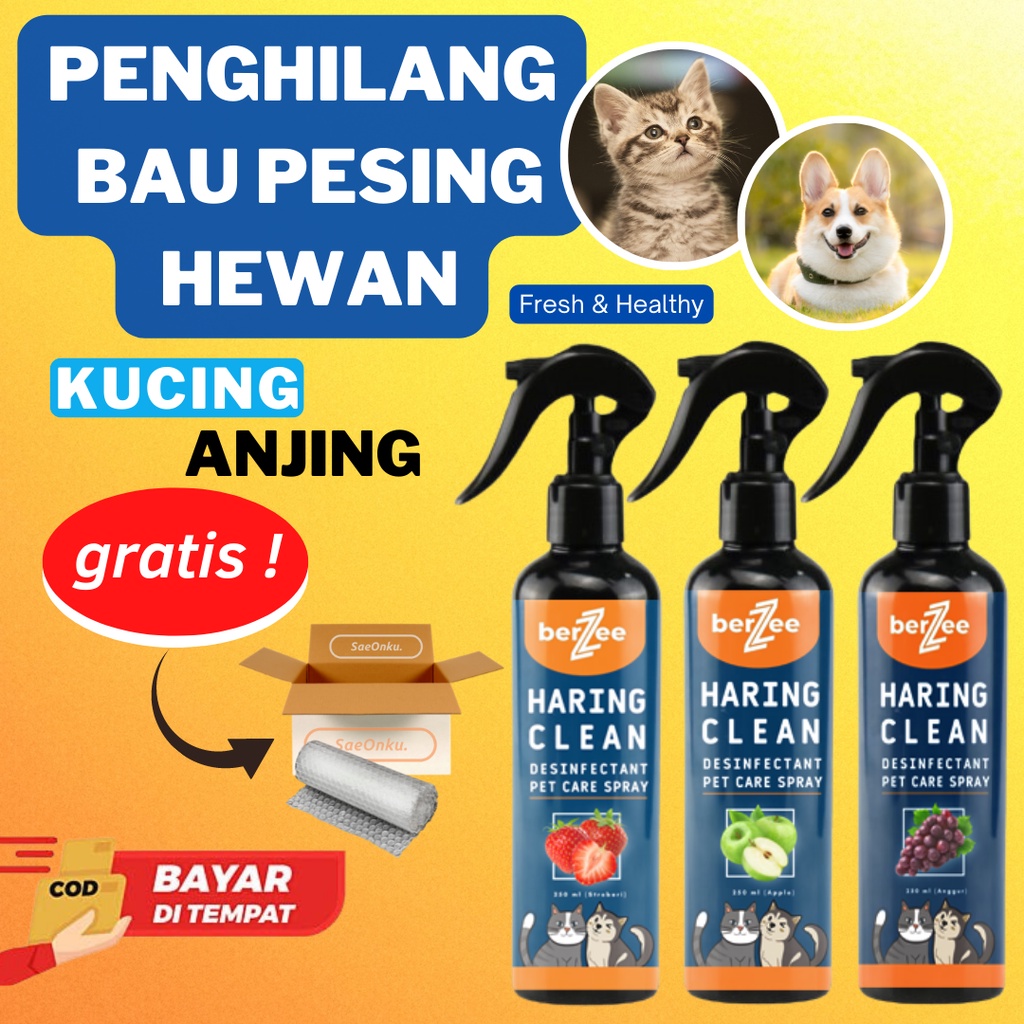 spray penghilang bau pesing kotoran hewan kucing anjing kelinci antibakteri penghilang bau pesing urin