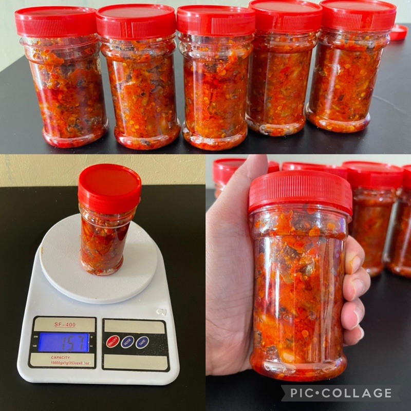

Sambal Baby Cumi 150gr (pedasnya sedang) 100% HALAL