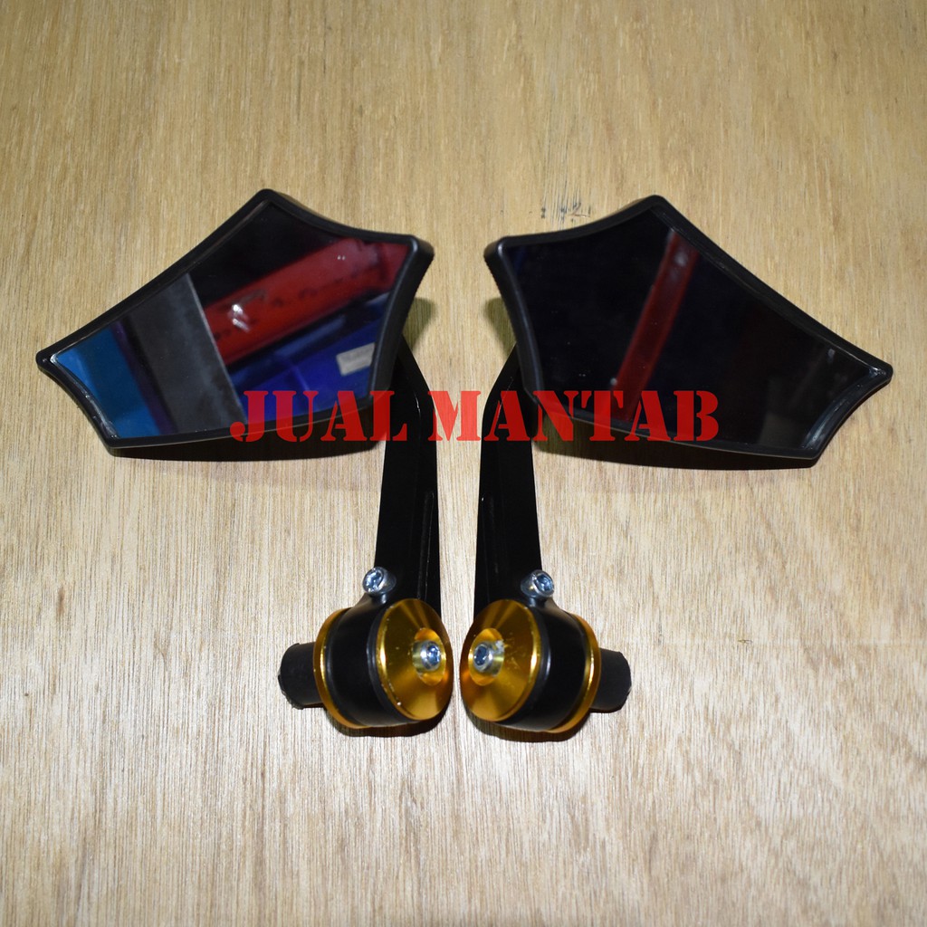 Spion Jalu Motor Motif Batman Plus Baut l Sparepart Variasi Spion Bawah Kaca Bening Dan Datar Dudukan Baut Universal Bisa Untuk Semua Motor Warna Merah Dan Emas Murah