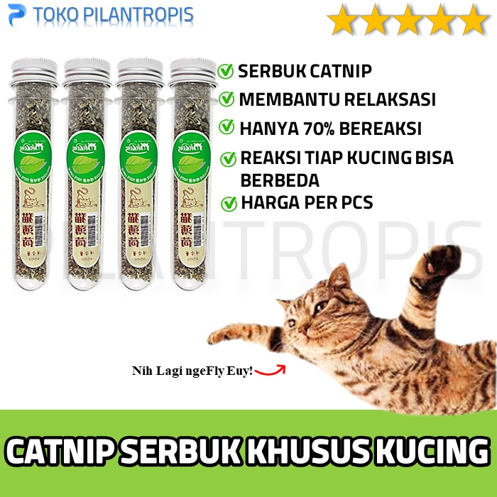 CATMINT KUCING SERBUK CATNIP POWDER KUCING CAT MINT CAT NIP PENGHILANG STRESS KUCING MURAH