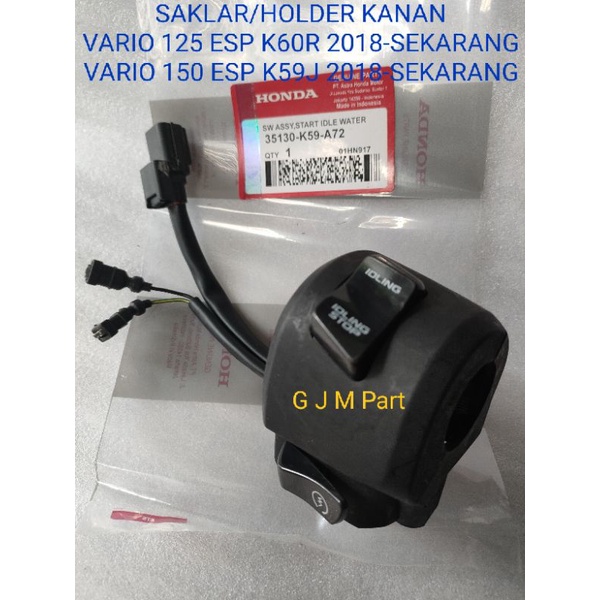HOLDER SAKLAR KANAN TOMBOL STATER NEW VARIO 125 ESP NEW VARIO 150 ESP K59