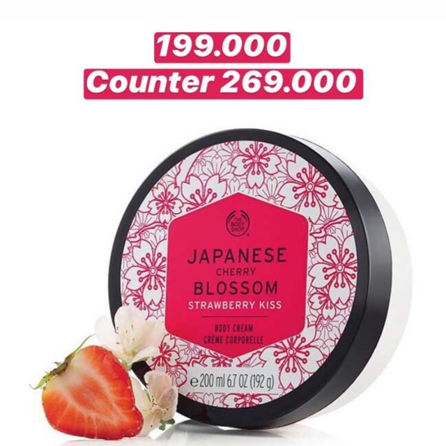Jual JAPANESE CHERRY BLOSSOM BODY CREAM THE BODY SHOP 200ML Shopee