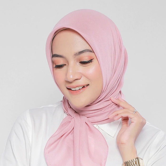 Hijab Segiempat Potton Square Premium - Kerudung Basic Polly Cotton Polos Terbaru - Jilbab Segi Empat Pollycotton-COTTON