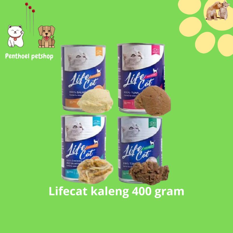 Life cat kaleng 400 gram | makanan kucing basah | wet food baim wong