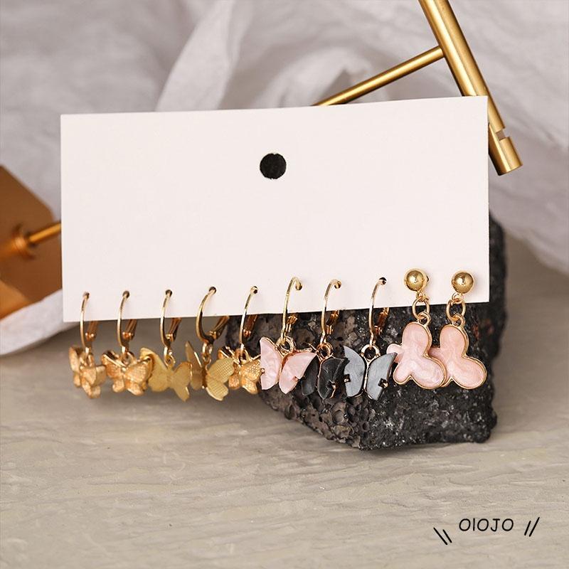 Lucu Anting Kupu-kupu Kreatif Temperamen Sederhana Dan Fashionable Aksesoris Wanita - ol