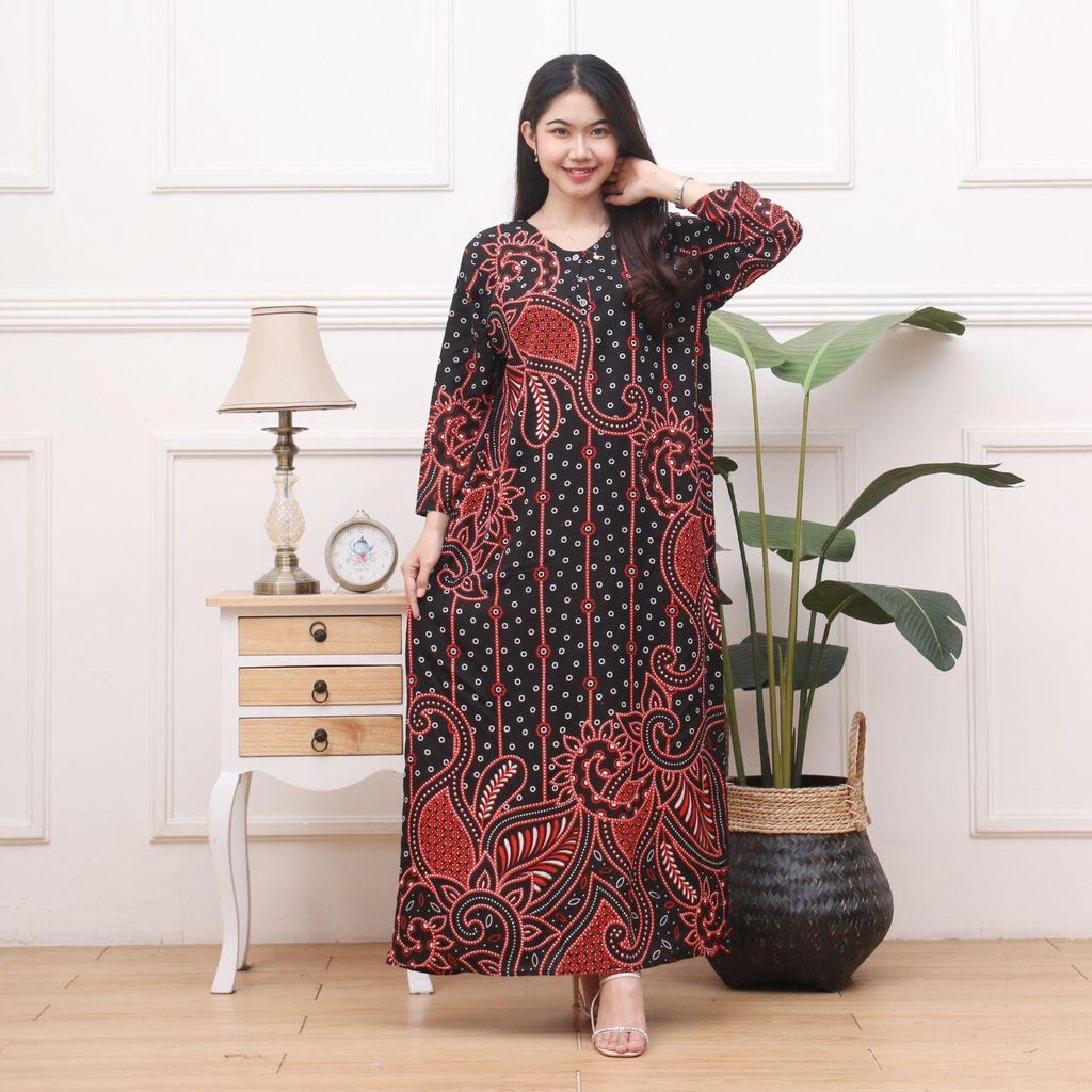 Longdres Batik AYLEEN  Daster busui  Baju batik  Baju tidur  Dress batik