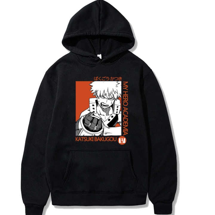 ANIME HOODIE CASUAL UNISEX KATSUKI BAKUGOU FLEECE TEBAL HALUS PREMIUM TERBARU,