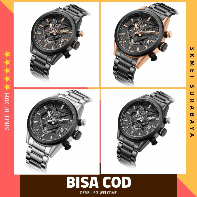 JAM TANGAN PRIA ANTI AIR T5 H3628 ORIGINAL RANTAI
