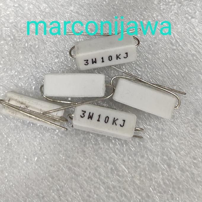 Resistor 10K Ohm 3Watt Putih Marcojiw99 Ayo Order