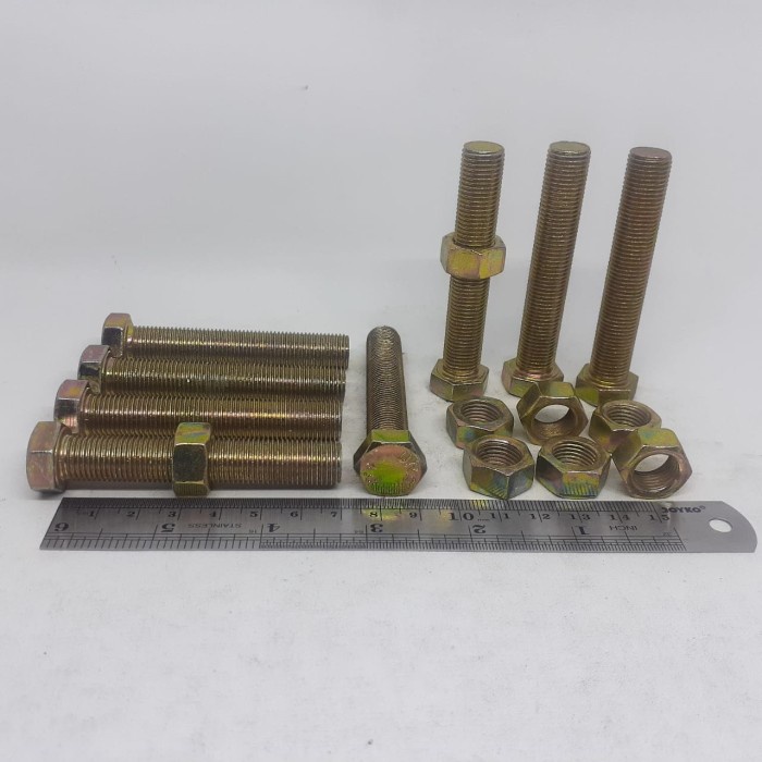 BAUT MUR M12X70 /  BAUT MUR KUNING M12 X 70 KUNCI 17