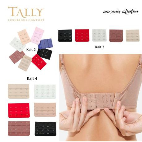 TALLY KAIT 2 3 4 Bra Extension Penyambung Sambungan Kait BH