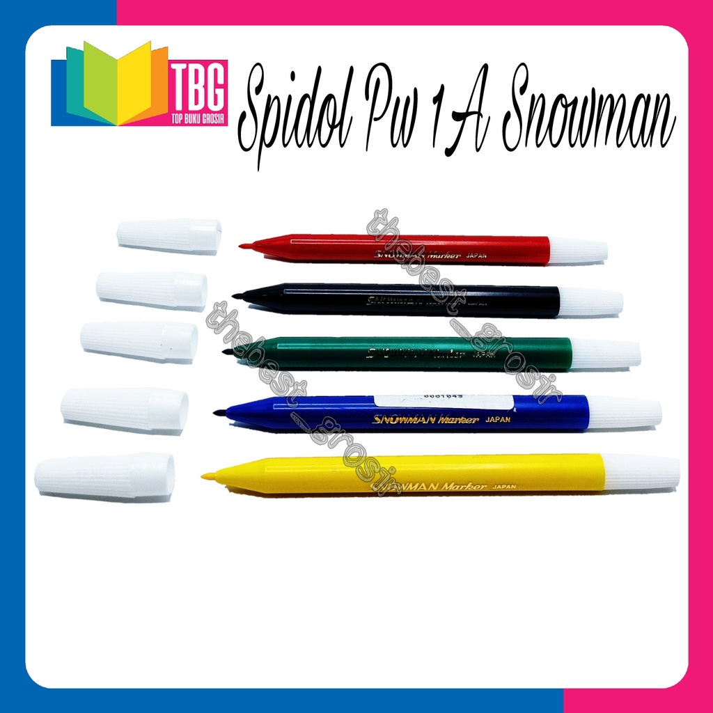 

1 PCS SPIDOL PW 1A SNOWMAN / SPIDOL MARKER SNOWMAN/ SPIDOL KECIL/ SPIDOL WARNA