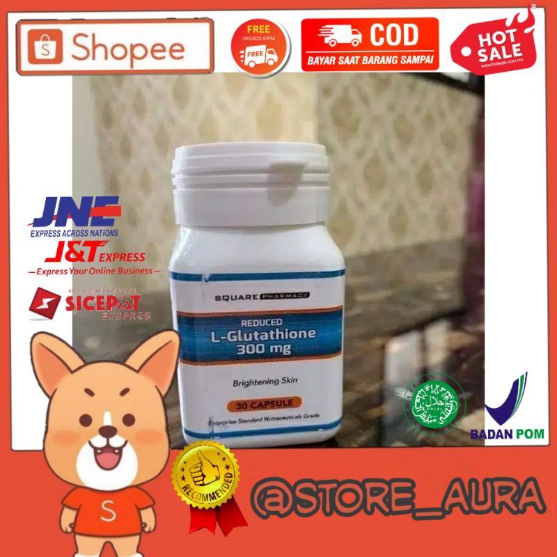 L-GLUTATHIONE 300mg Reduced Asli Pemutih Wajah Original japan