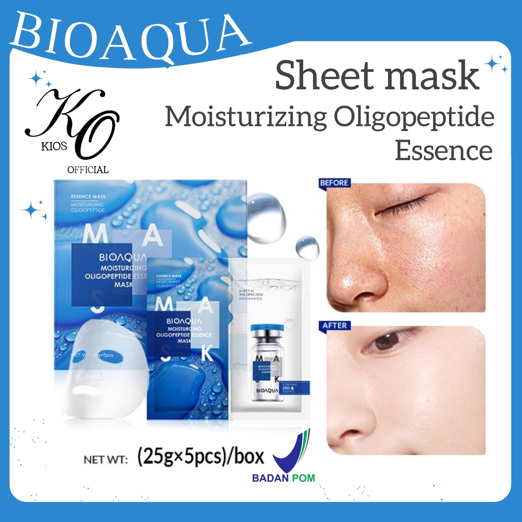 Bioaqua Moisturizing Oligopeptide Essence Face Mask Niacinamide Brightening Sheet Mask Hydrating