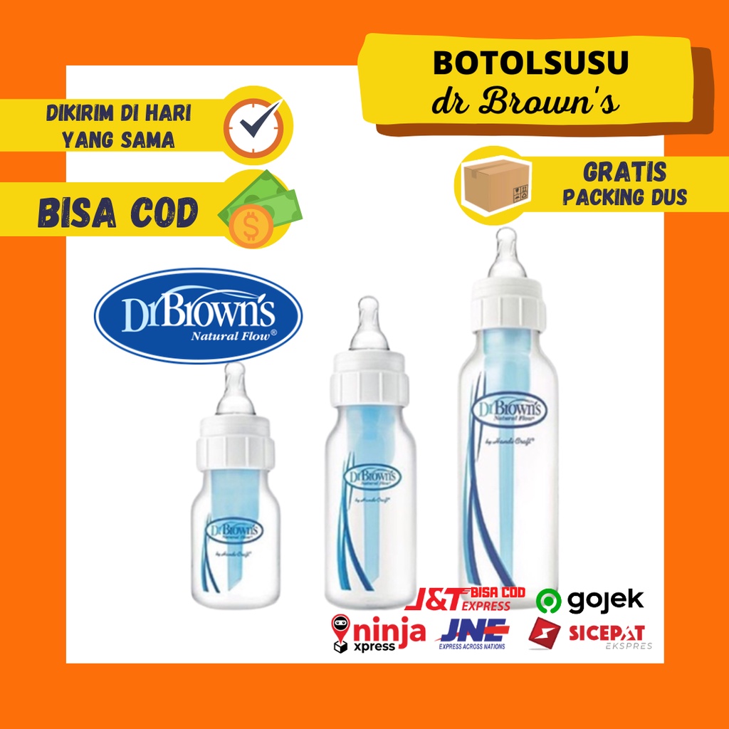 Dr Brown's Dr. Brown Browns Botol Susu Dot Bayi Perlengkapan Asi Menyusui Susu Formula Anti Kolik