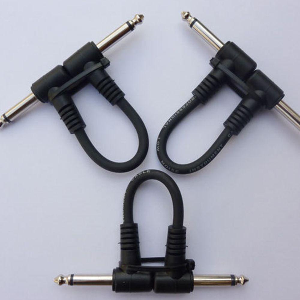 Kabel Pedal Gitar QUINTON 1pc Konektor Audio Yang Bermanfaat Universal Sudut Kanan Jumper Memimpin Kabel Patch