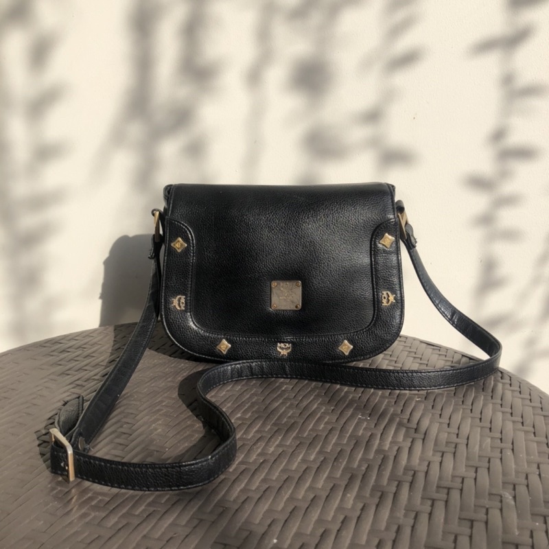 PRELOVED Tas Brand MCM Munchen Signature Vintage Authentic | Sling Bag | Genuine Leather | Kulit Asl