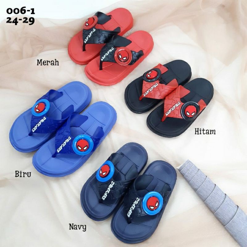 Sandal Japit Anak Laki Spiderman Terbaru 006-1S