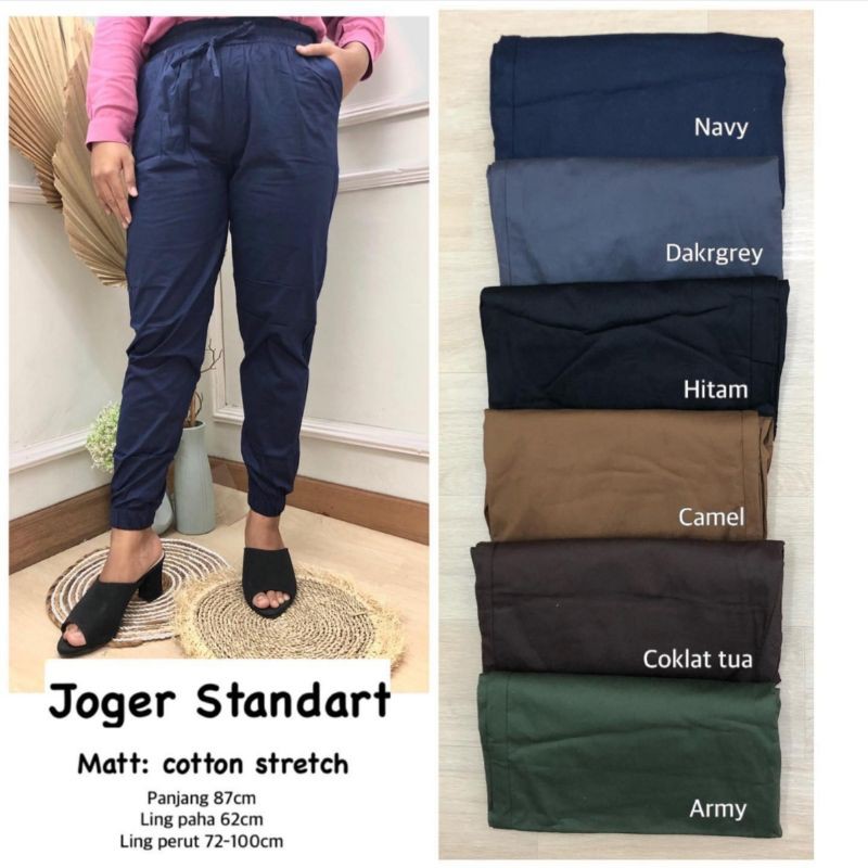 Bigsize Jogger Pants - celana joger jumbo wanita