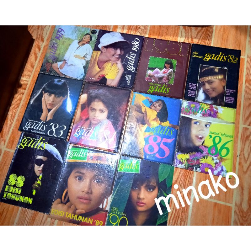 Set LENGKAP Majalah Gadis edisi Tahunan 1979 - 1990 jadul 80an