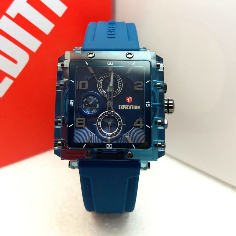 EXPEDITION JAM TANGAN E 6808 M BIRU ORIGINAL RESMI