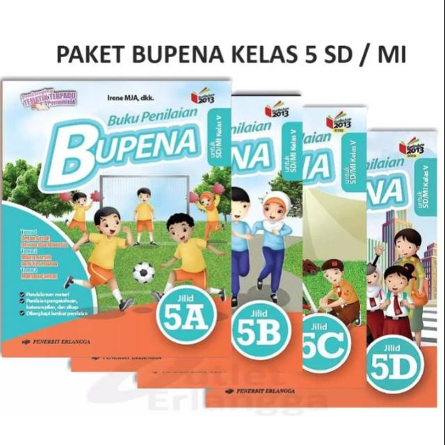 Harga satuan buku penilaian BUPENA k13 Erlangga kelas 5A,5B,5C,5D edisi terbaru