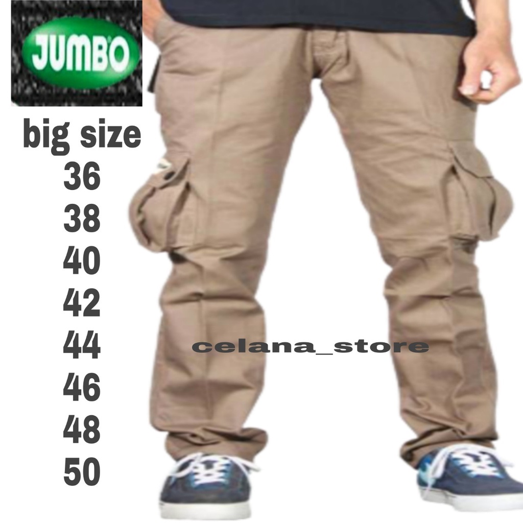 Celana cargo panjang pria big size/celana gunung big size/celana cargo jumbo/celana pdl ukuran besar/celana panjang big size