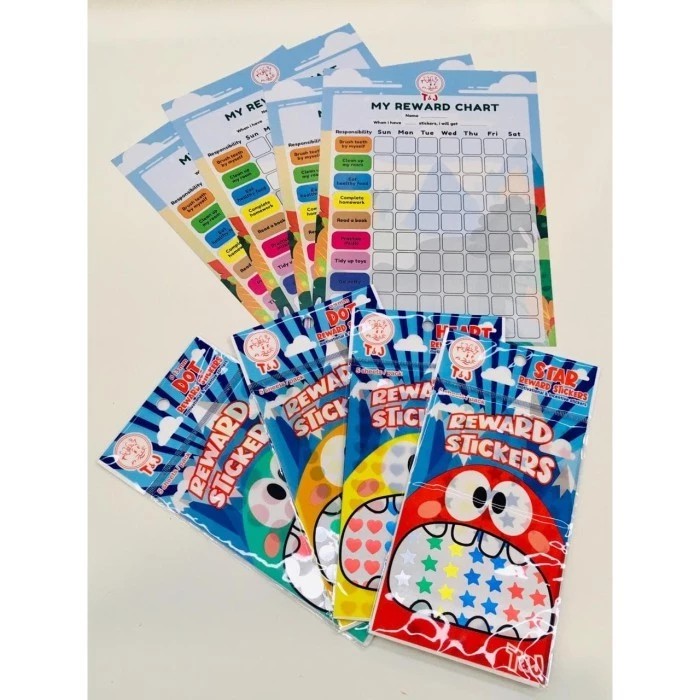 

T&J Labels REWARD CHART + REWARD STICKER MIX (STAR, HEART, DOT 9MM, DOT 13MM)