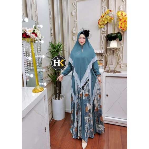 Aqifa Syar'i ORI by HK Dermawan / Gamis Set Syar’i / Gamis Pesta Mewah / Dress Muslimah Branded / Baju Syari Terbaru / Gamis Syari Mewah-8