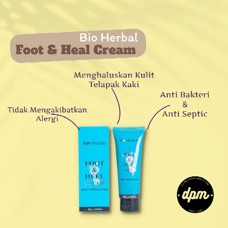 Bio Herbal Foot &amp; Heel Cream 50 gram Krim Tumit dan Kaki Original Asli 100%